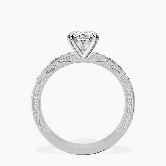Antique Allure Vintage Lab Diamond Ring left view