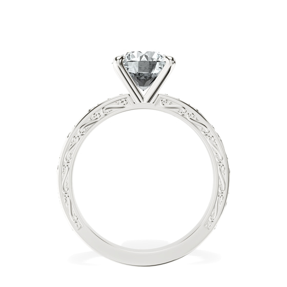 Antique Allure Vintage Lab Diamond Ring top view