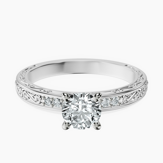 Antique Allure Vintage Lab Diamond Ring front view
