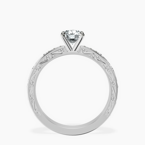 Antique Allure Vintage Lab Diamond Ring left view