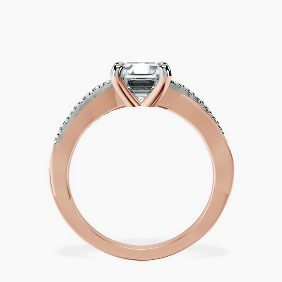 Twisted Vine Lab Diamond Ring left view