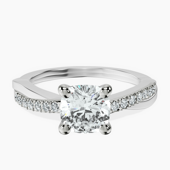Twisted Vine Lab Diamond Ring front view