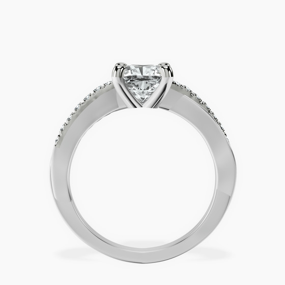 Twisted Vine Lab Diamond Ring left view