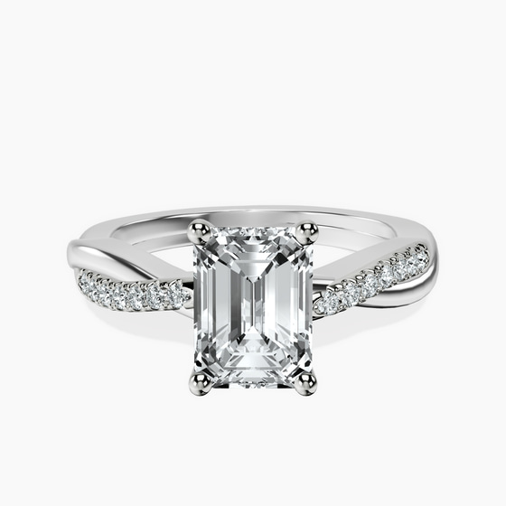 Twisted Vine Lab Diamond Ring front view