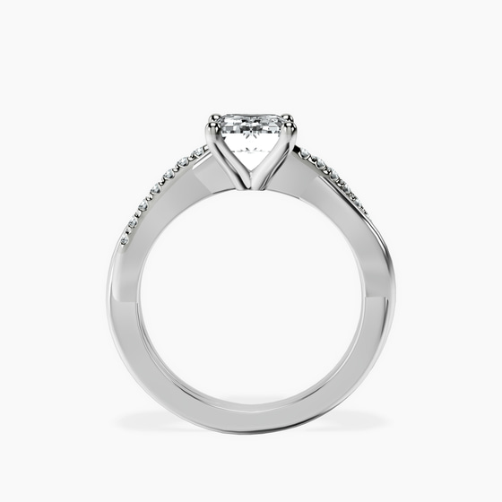 Twisted Vine Lab Diamond Ring left view