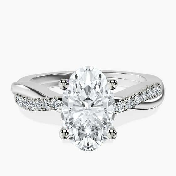 Twisted Vine Lab Diamond Ring front view