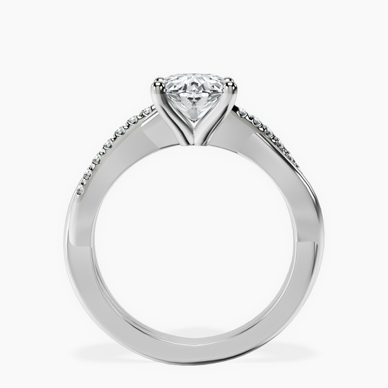 Twisted Vine Lab Diamond Ring left view