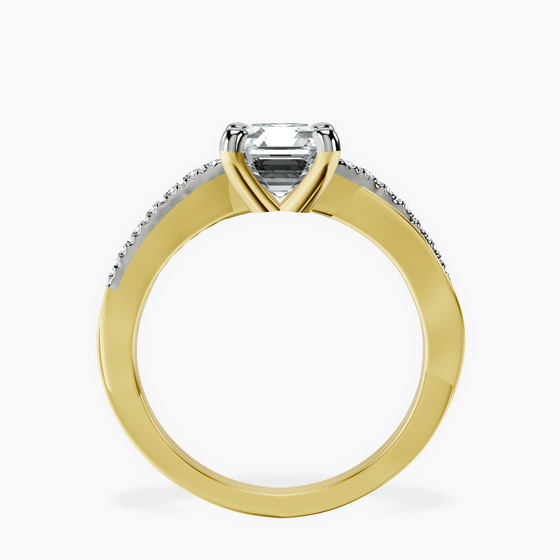Twisted Vine Lab Diamond Ring left view