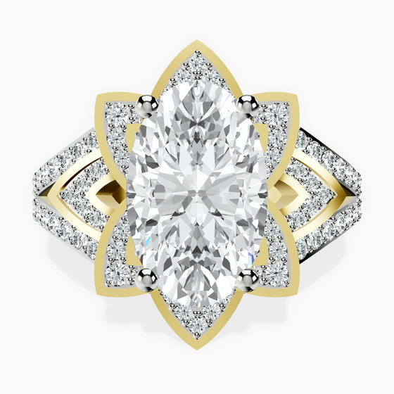 Indigo Vintage Lab Diamond Ring front view