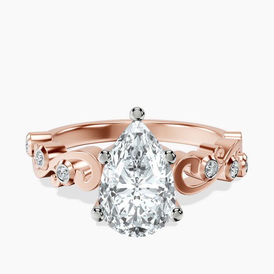 Catrina Cutwork Lab Diamond Ring front view