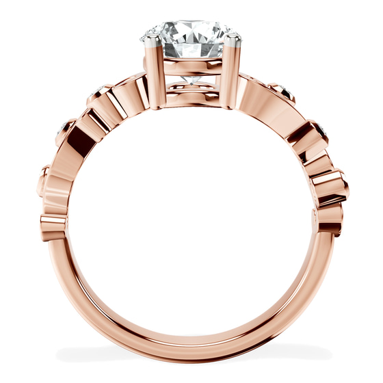 Catrina Cutwork Lab Diamond Ring top view