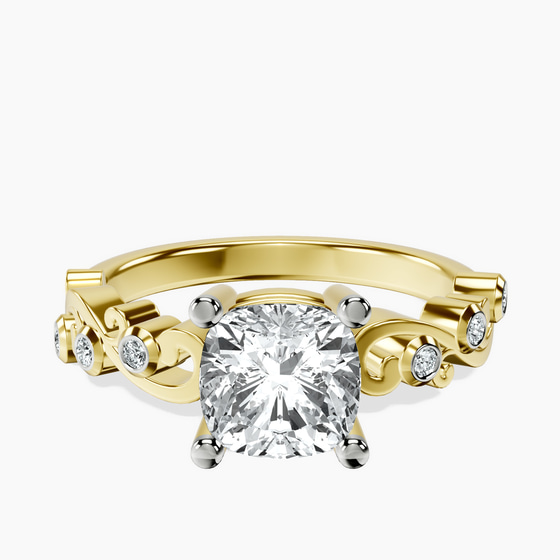 Catrina Cutwork Lab Diamond Ring front view
