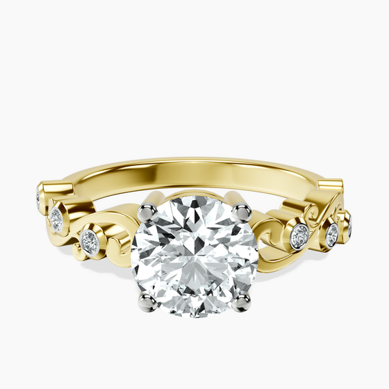 Catrina Cutwork Lab Diamond Ring front view