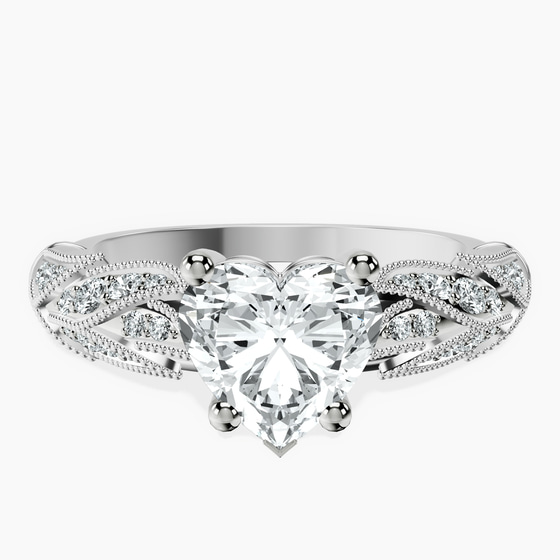 Vintage Willow Lab Diamond Ring front view