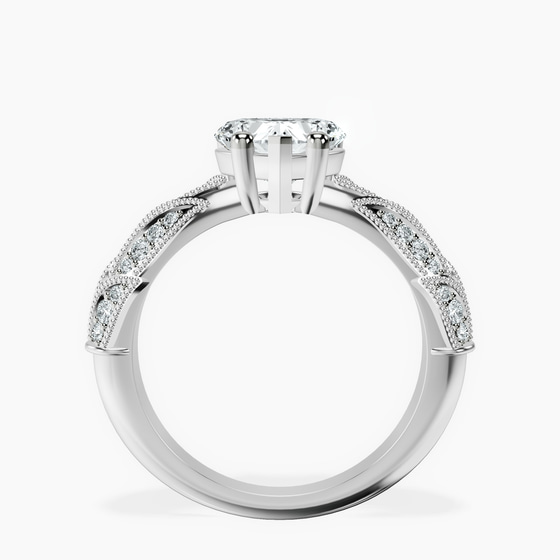 Vintage Willow Lab Diamond Ring left view