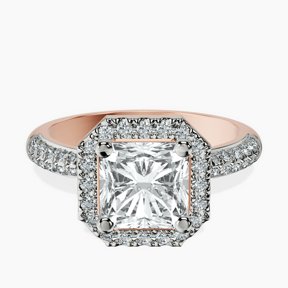 Kathrine Halo Lab Diamond Ring front view