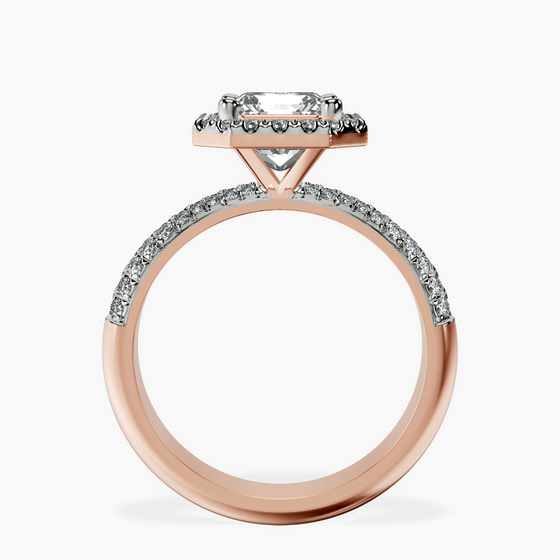 Kathrine Halo Lab Diamond Ring left view