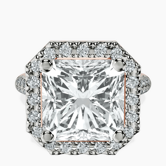 Kathrine Halo Lab Diamond Ring front view