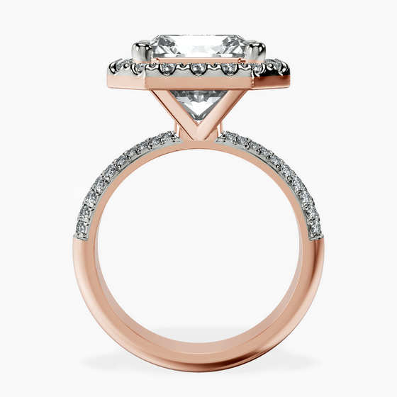 Kathrine Halo Lab Diamond Ring left view