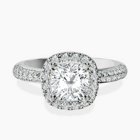 Kathrine Halo Lab Diamond Ring front view