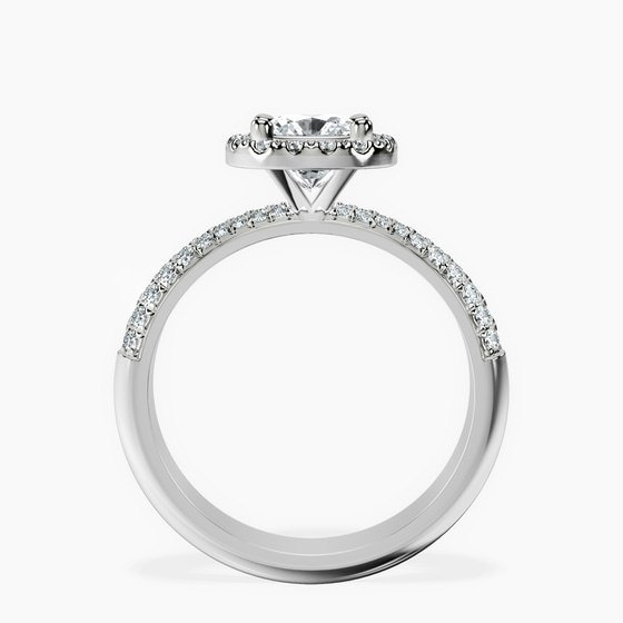 Kathrine Halo Lab Diamond Ring left view