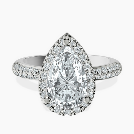 Kathrine Halo Lab Diamond Ring front view