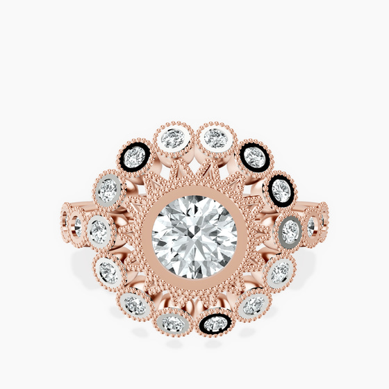 Bloom Vintage Halo Lab Diamond Ring front view