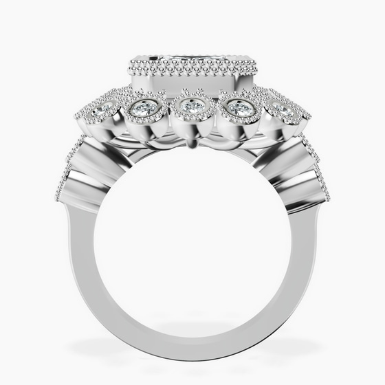Bloom Vintage Halo Lab Diamond Ring left view