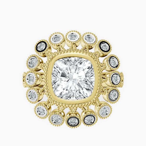 Bloom Vintage Halo Lab Diamond Ring front view