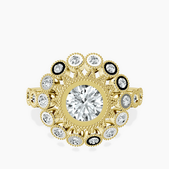 Bloom Vintage Halo Lab Diamond Ring front view