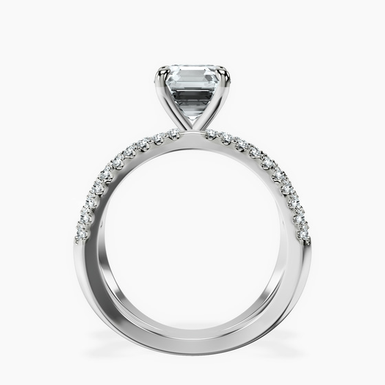 Dakota Criss Cross Lab Diamond Ring left view