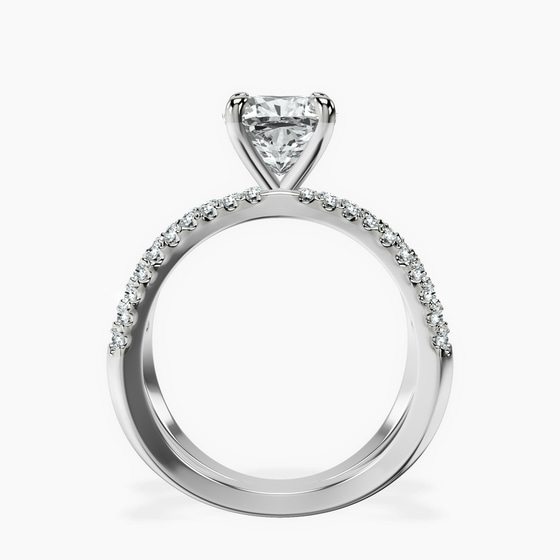 Dakota Criss Cross Lab Diamond Ring left view