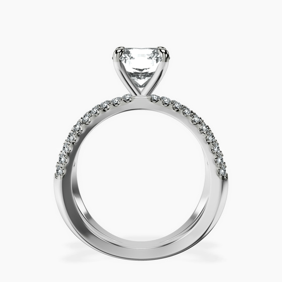 Dakota Criss Cross Lab Diamond Ring left view