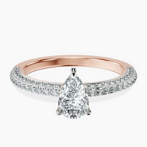 Grace Micro pavé Eternity Lab Diamond Ring front view