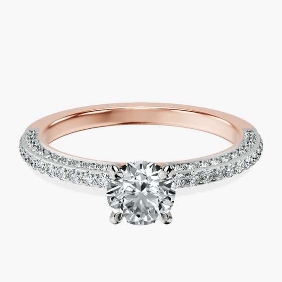 Grace Micro pavé Eternity Lab Diamond Ring front view