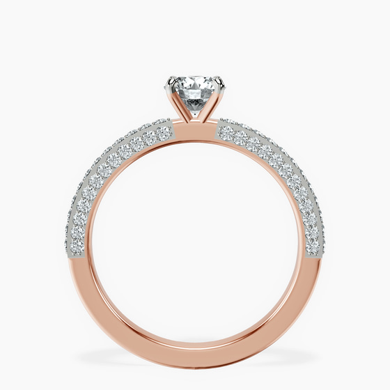 Grace Micro pavé Eternity Lab Diamond Ring left view