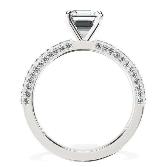 Grace Micro pavé Eternity Lab Diamond Ring top view