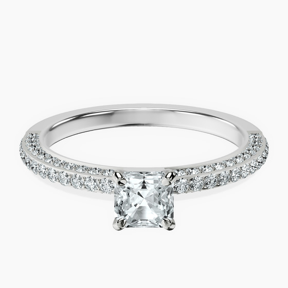 Grace Micro pavé Eternity Lab Diamond Ring front view