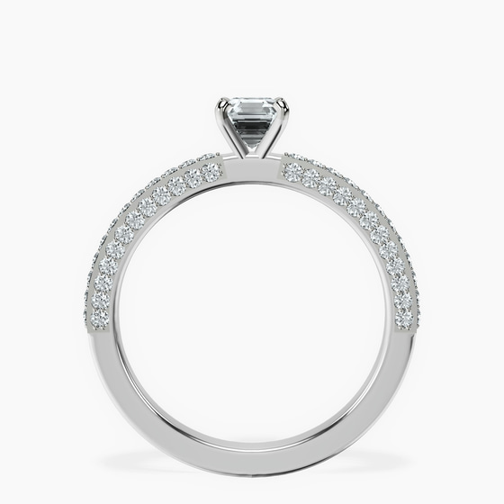 Grace Micro pavé Eternity Lab Diamond Ring left view