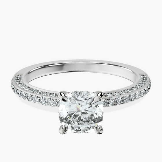 Grace Micro pavé Eternity Lab Diamond Ring front view