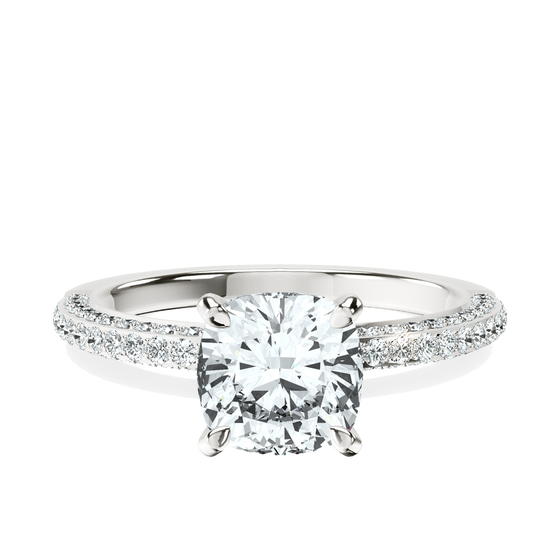 Grace Micro pavé Eternity Lab Diamond Ring front view