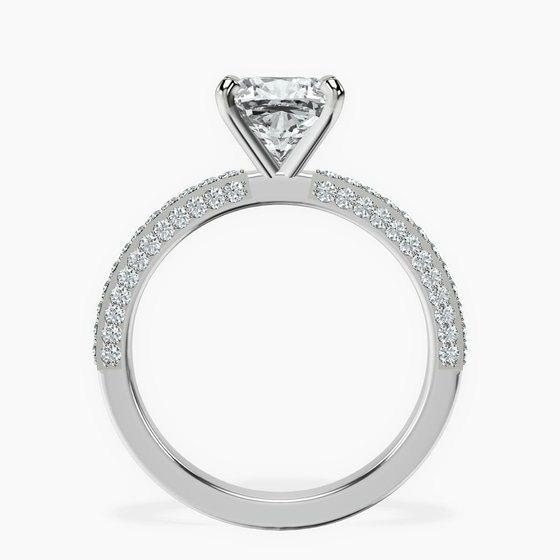 Grace Micro pavé Eternity Lab Diamond Ring left view