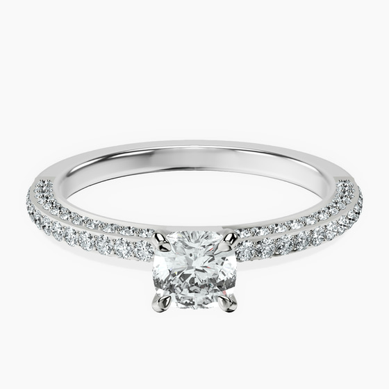 Grace Micro pavé Eternity Lab Diamond Ring front view