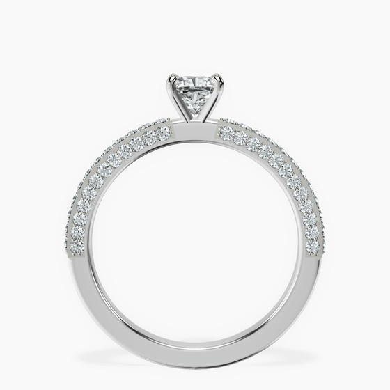 Grace Micro pavé Eternity Lab Diamond Ring left view