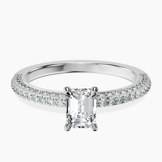 Grace Micro pavé Eternity Lab Diamond Ring front view