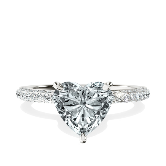 Grace Micro pavé Eternity Lab Diamond Ring front view