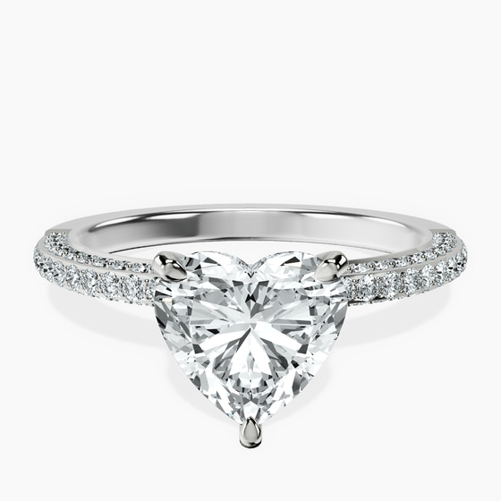 Grace Micro pavé Eternity Lab Diamond Ring front view