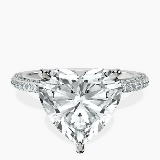 Grace Micro pavé Eternity Lab Diamond Ring front view