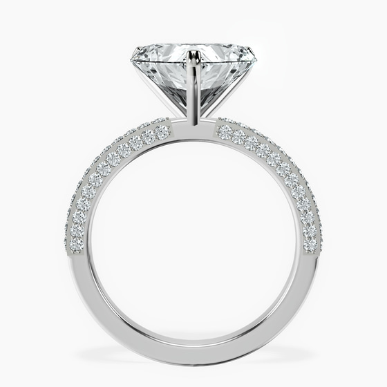 Grace Micro pavé Eternity Lab Diamond Ring left view