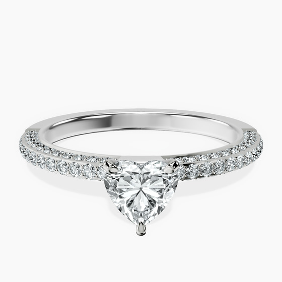 Grace Micro pavé Eternity Lab Diamond Ring front view